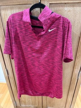 Nike Men’s Pink Space-Dye Polo Shirt